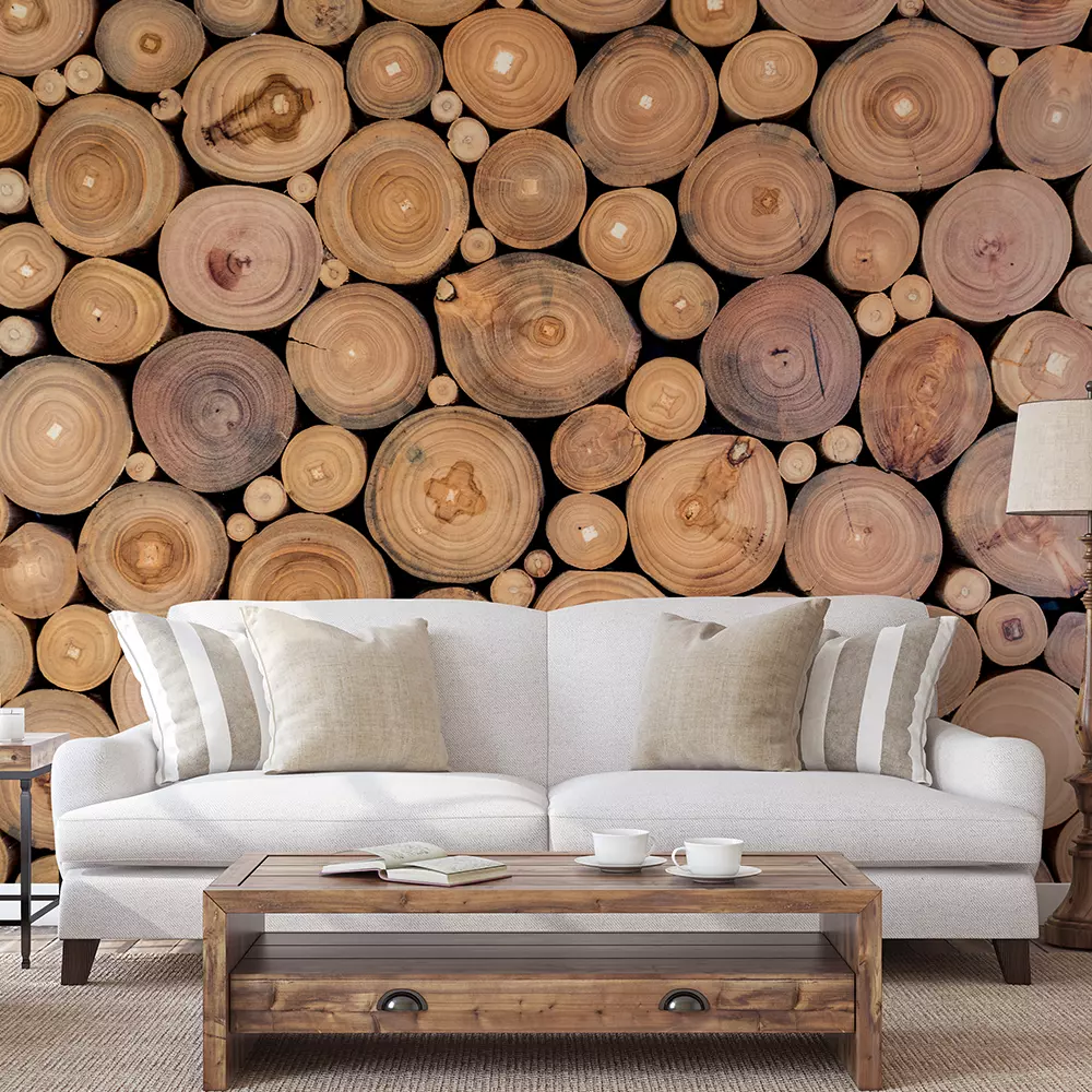 Many heartwood wall on the backgrounds