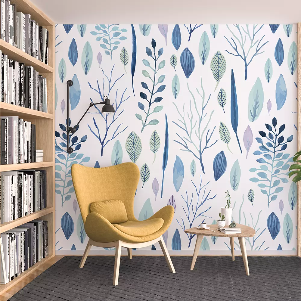 Nightingale Wallpaper, Blue Decor, Home Wall