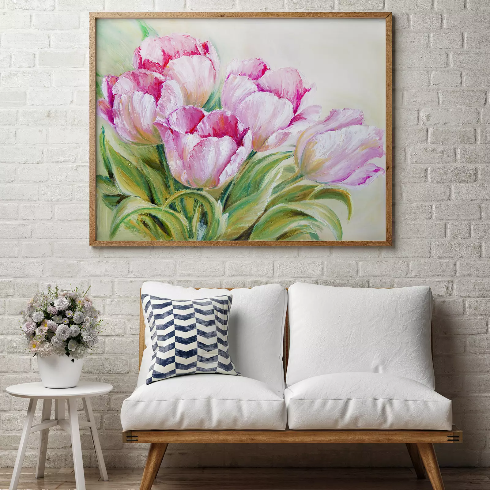 Pink Tulips flowers blossom bouquet
