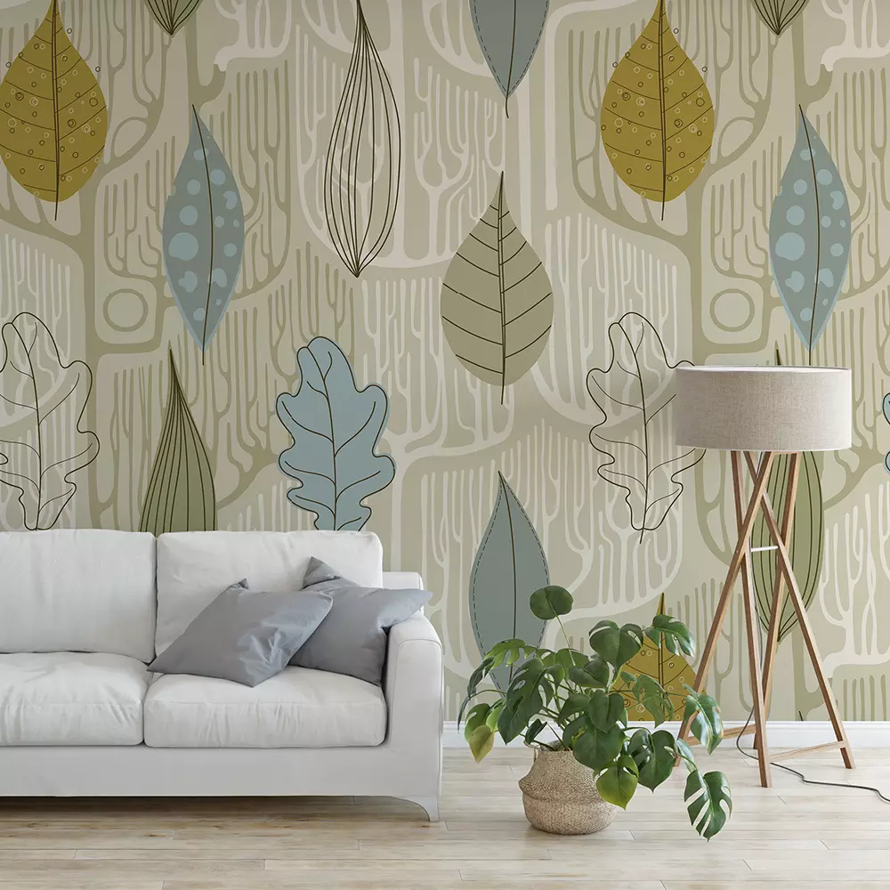 Retro Leaf Stripes