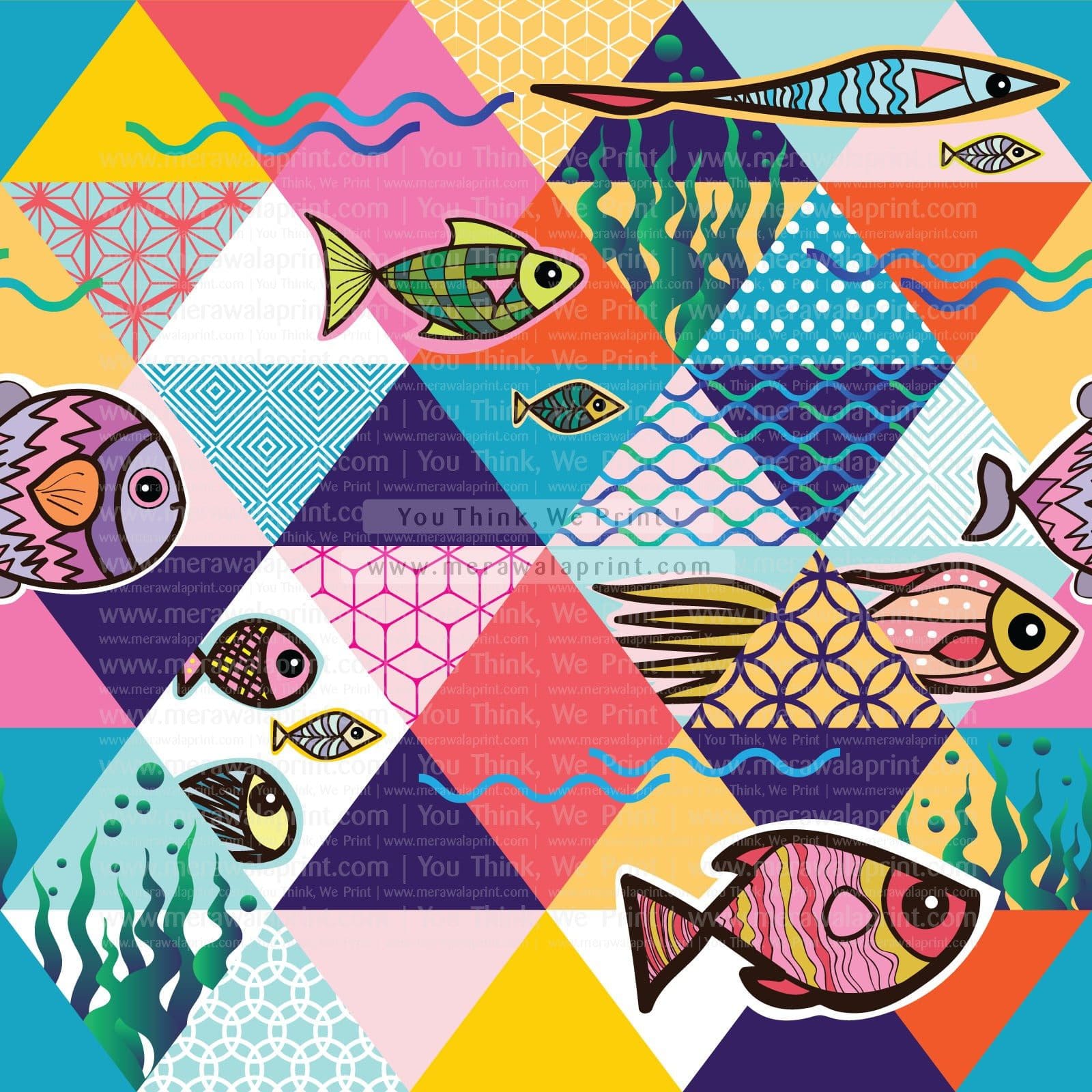 cartoon fish of doodles trendy style - Merawalaprint