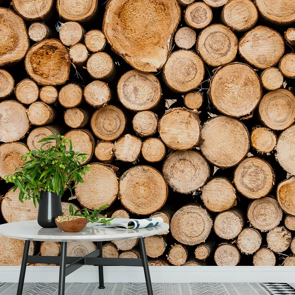 Wood log pile wooden texture