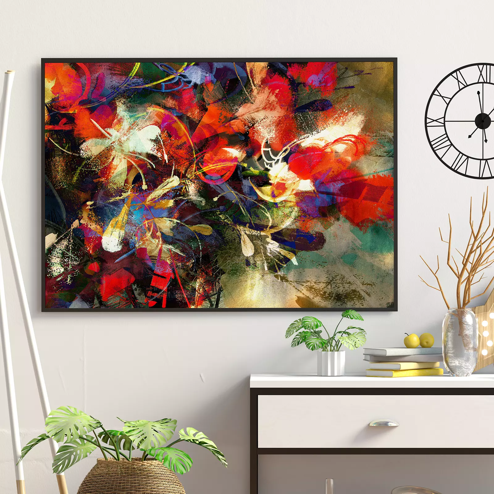 Digital painting of abstract bright – Merawalaprint - Flowers and plants