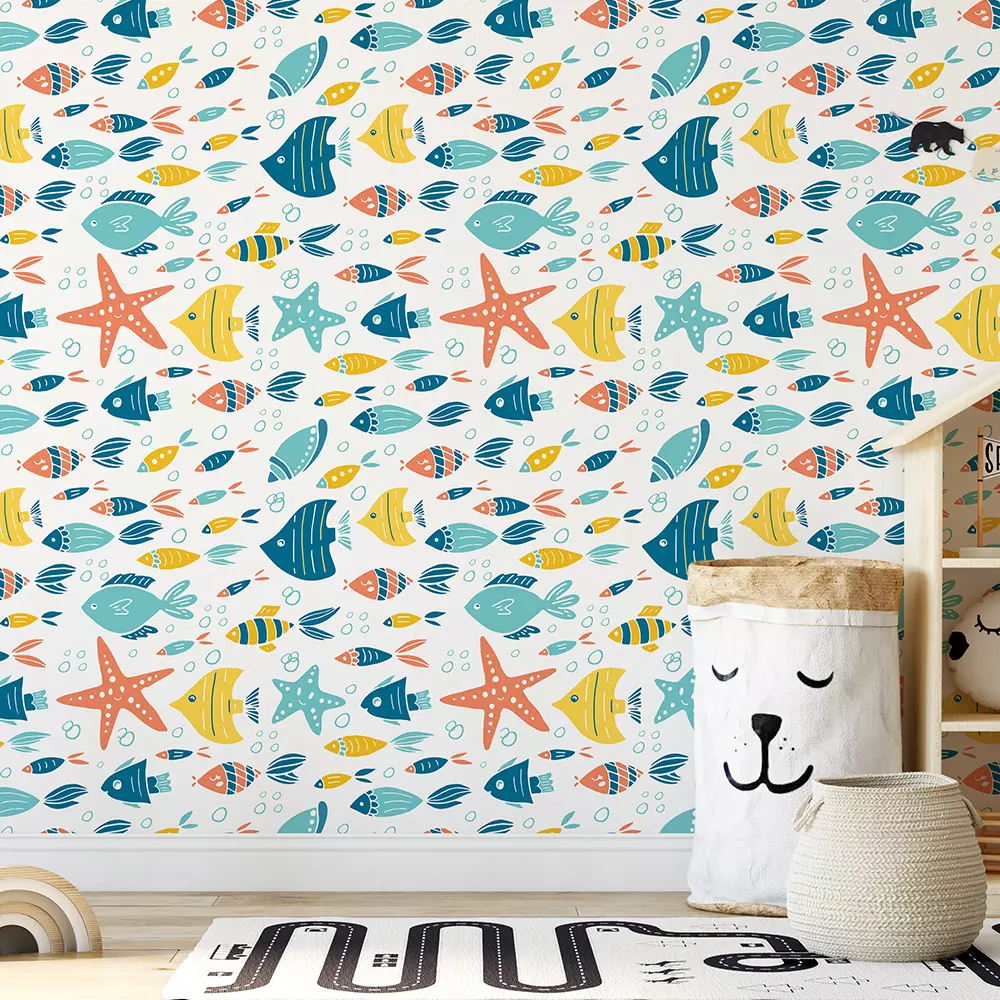 underwater world seamless pattern