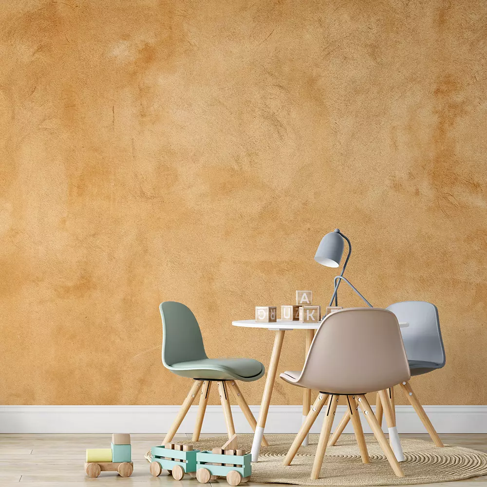 Wall with plaster