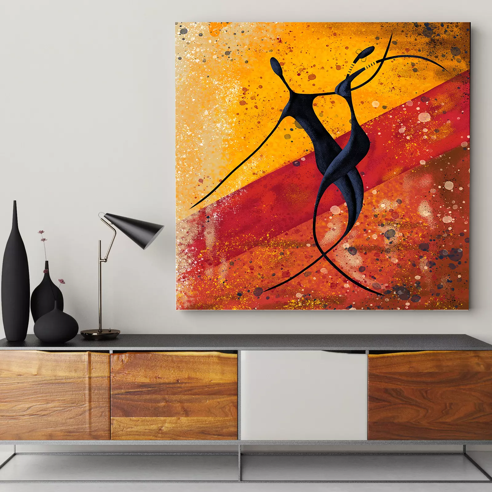 African couple dance – Merawalaprint | canvas painting | art canvas ...