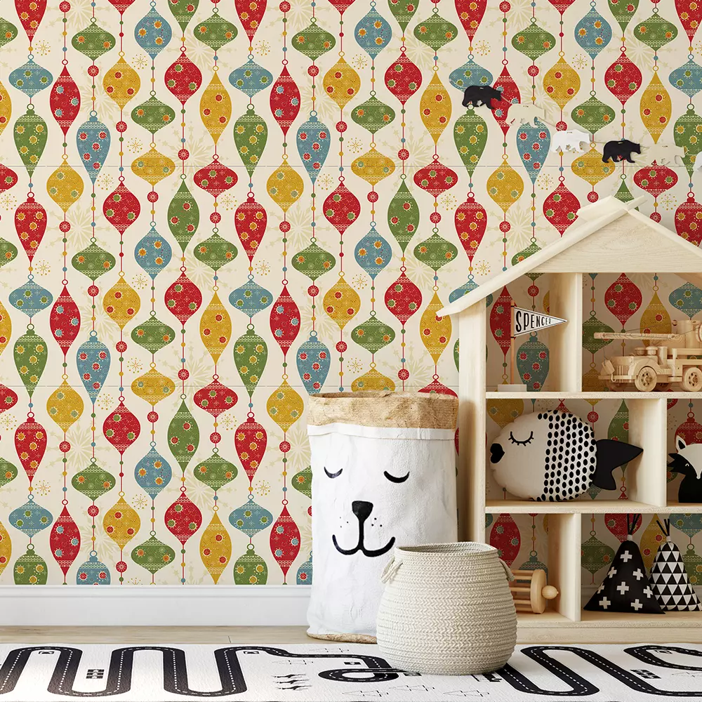 Seamless pattern with balls and stars