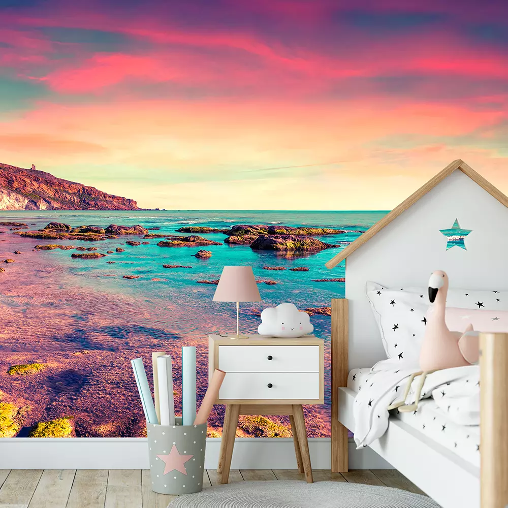 Colorful spring sunset