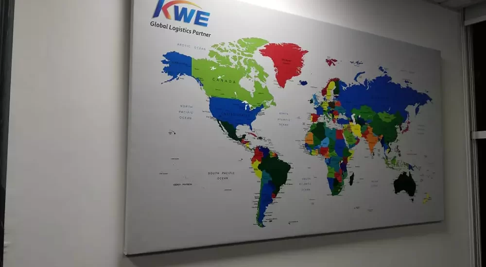KWE Canvas branding in office