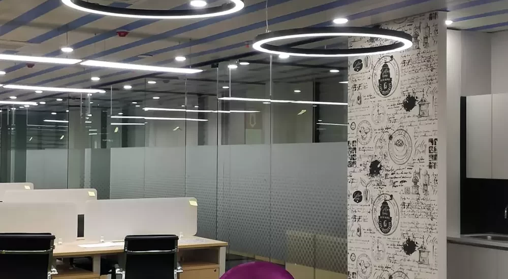 Pinkerton printed etching film on glass